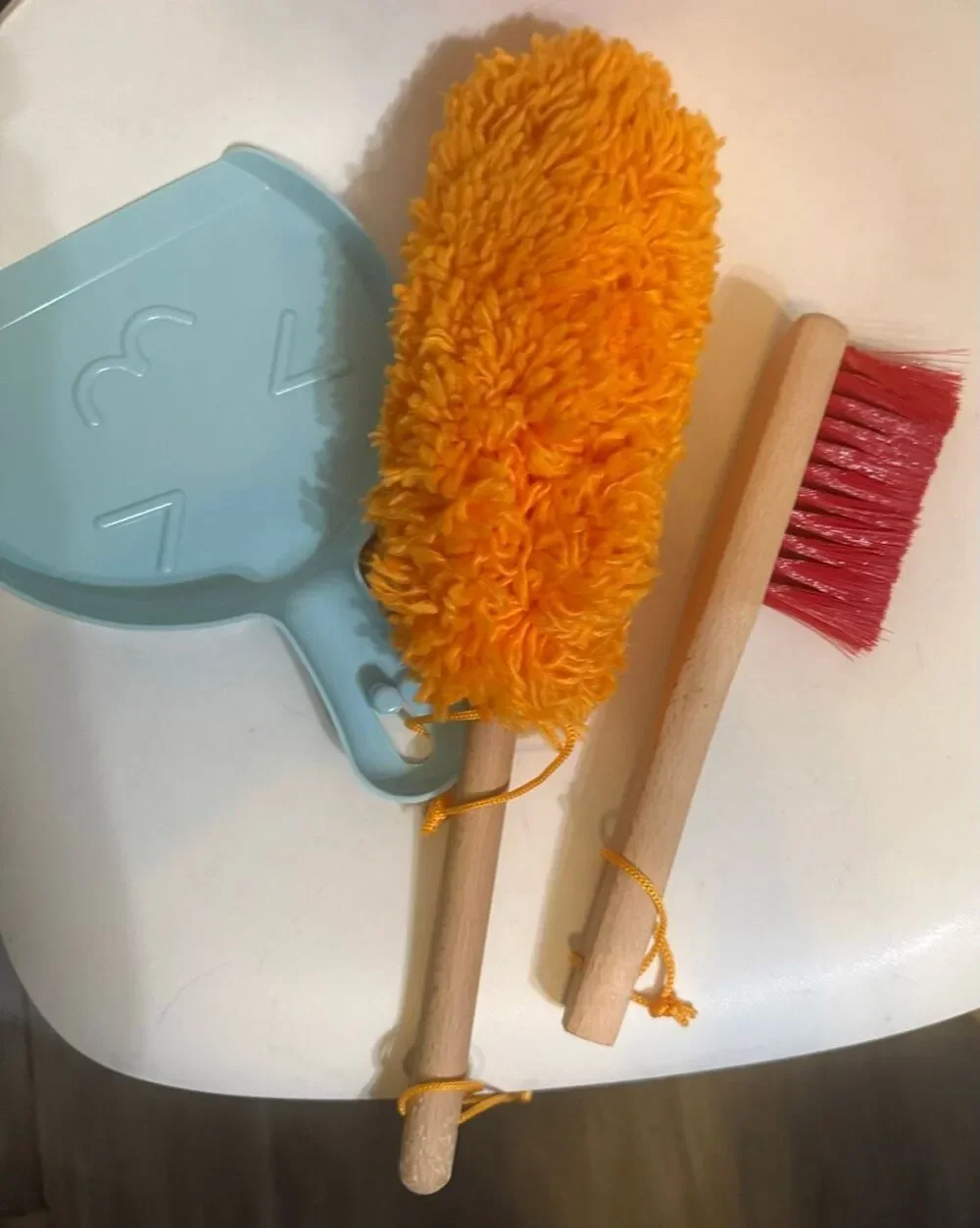 Kids Toddler Wooden Housekeeping Pretend Play Broom Mop Brush Cleaning Toy Set